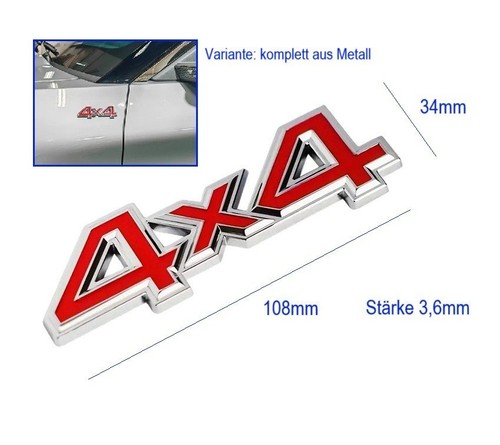 Metall 4x4 schriftzug ink - metall,