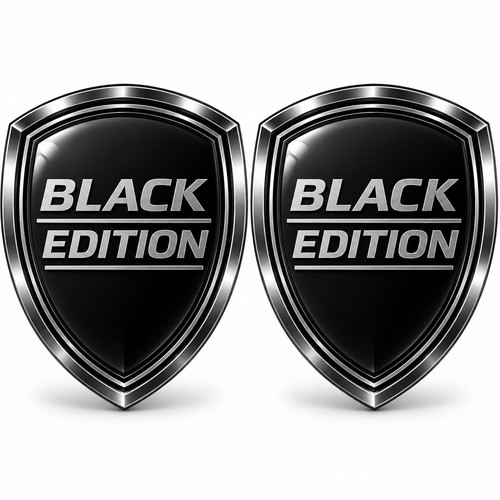 Gel aufkleber black - 3d,