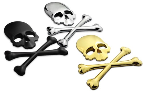 Metall skull totenkopf - 3d,