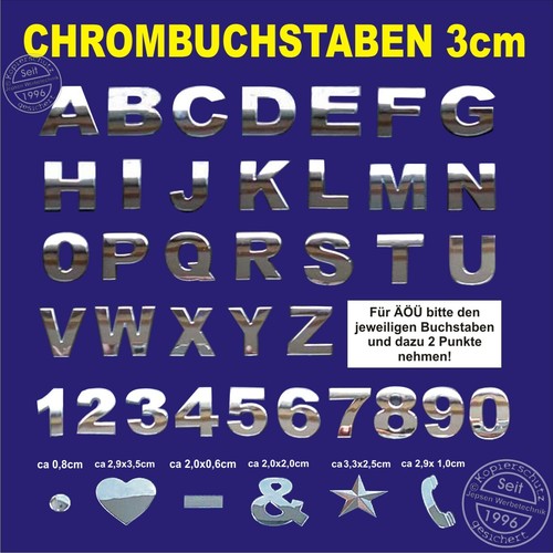 Stück chrombuchstaben - 13, 3d