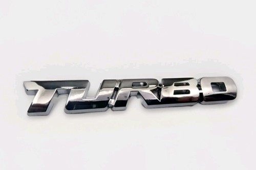 Turbo emblem zeichen - 3d, chrom