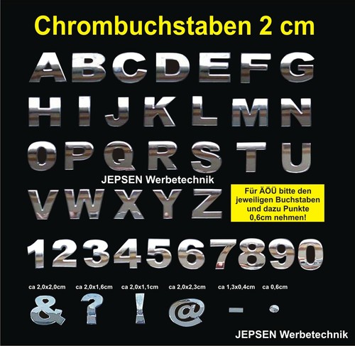 Zeichen chrom buchstaben - zeichen,