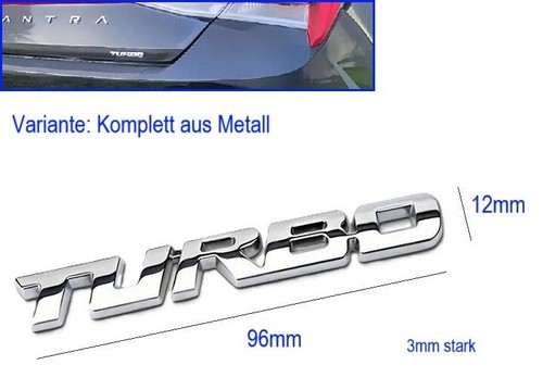 Metall turbo emblem - emblem, chrom